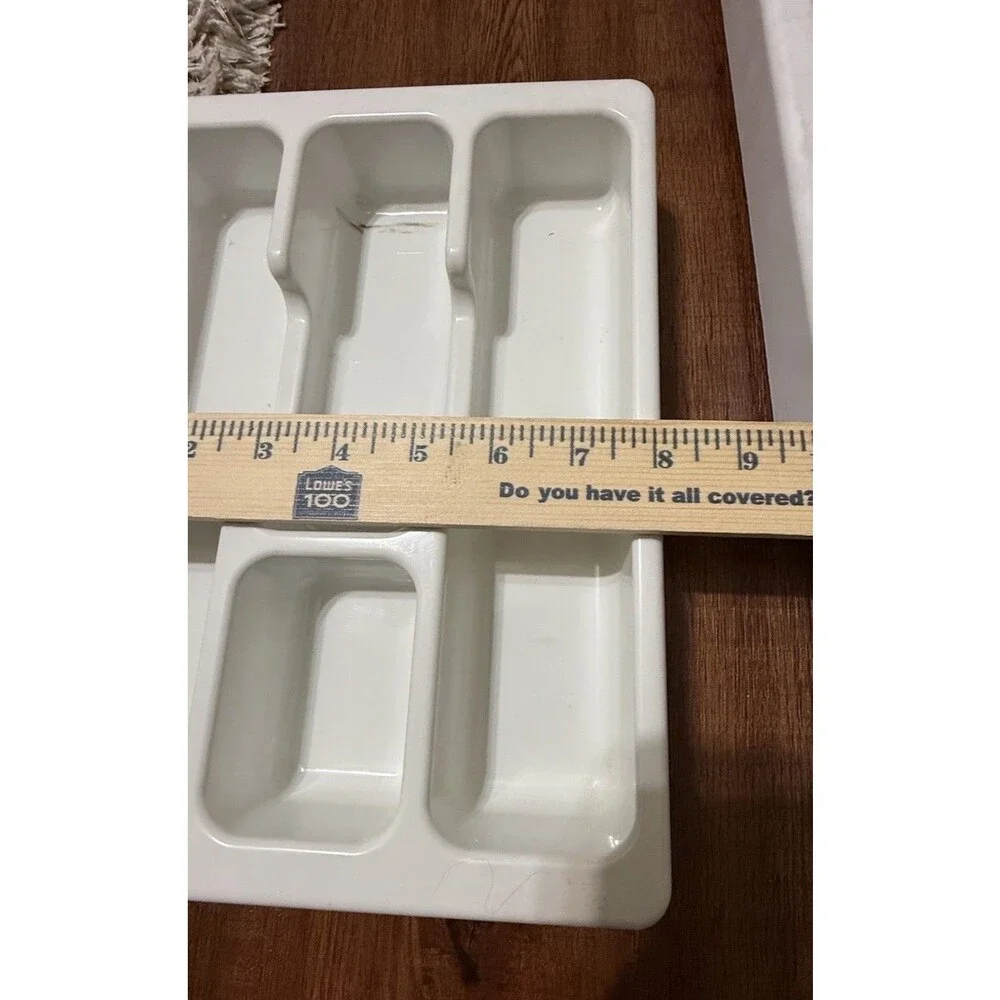 Silverware Tray Plastic Flatware Organizer Kitchen Drawer Lot Wheels Nice!